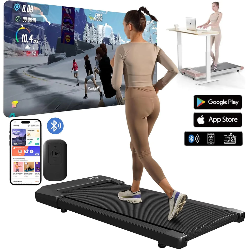 300lbs Treadmill for Home 2.5HP Treadmills Walking Pad LCD Digital Data Display